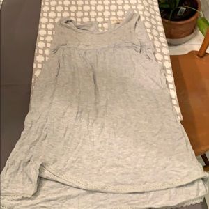 Girls size 10 grey top with lace trim